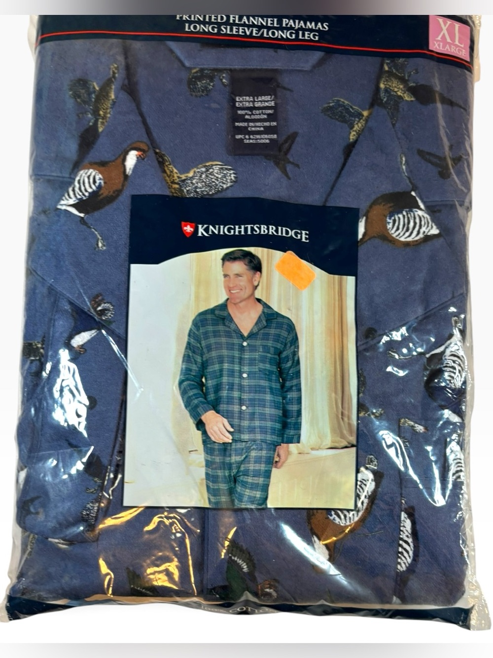 Knightsbridge Vintage Deadstock Duck Flannel Pajama Set XL NWT